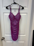 Purple Ruched Club Dress
