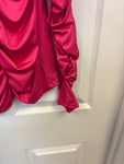 Hot Pink Ruched Blouse