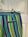 Vintage Striped Denim Shorts