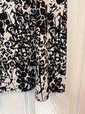 Black and white floral patterned skirt