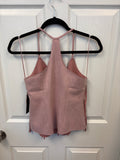 Faux Suede Mauve Blouse