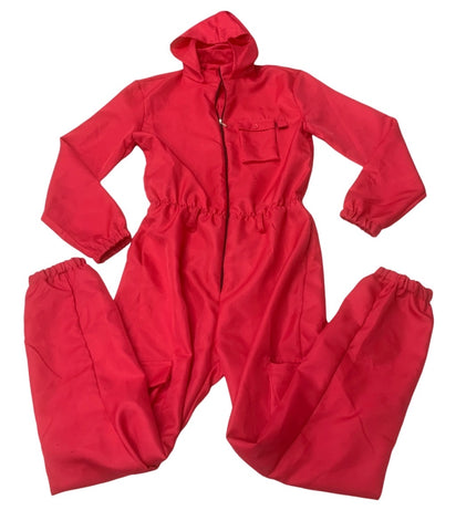 Hot Pink Garbage Man Style Jumpsuit