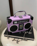 Purple Boombox Crossbody Bag