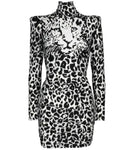 Cheetah Patterned Graphic Dress