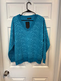 Blue zebra Patterned Sweater