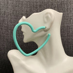 Colored Heart Hoops