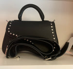 Silver Studded Asymmetrical Handbag