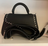 Silver Studded Asymmetrical Handbag