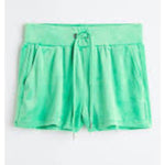 Green Velour Shorts