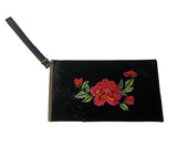 Velvet Rose Graphic Wristlet