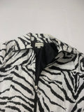 Vintage Zebra Patterned Button Down Jacket