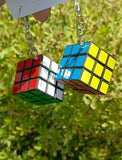 Rubix Cube Statement Earrings