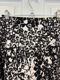Black and white floral patterned skirt