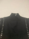 Black Studded Detail Sweater Dress