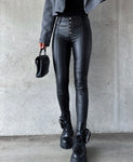 Faux Patent Leather Pants