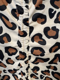Cheetah Style Ruched Detail Dress