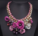 Oversized 3D Flower Statement Necklace