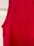 Red Rhinestone Neckline Tank