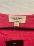 Hot Pink Puff Sleeve Blouse