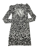 Cheetah Patterned Graphic Dress