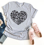 Cheetah Heart Patterned T-Shirt