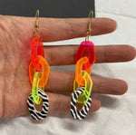 Multicolored Chainlink Statement Earrings