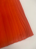 Orange Pleated Skirt