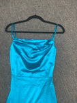 Turquoise Beautiful Cut Out Back Dress