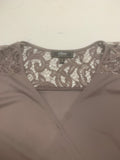 Tan lace detail blouse