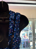 Royal Blue Sequin Embellished Dress