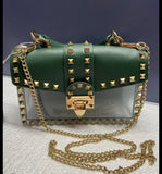 Green Studded Handbag