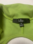 Lime Green Ribbed Knit Bodysuit