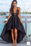 Sequin Embellished Hi-Lo Gown