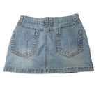 Vintage Studded Denim Mini Skirt