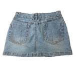 Vintage Studded Denim Mini Skirt