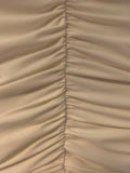 Ruched Cream Cut Out Dress