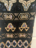 Sequin Embellished Western Patterned Vintage Dress