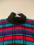 Vintage Patterned Turtleneck Sweater