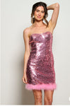 Sequin Pink Statement Dress
