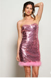 Sequin Pink Statement Dress