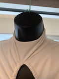 Ruched Cream Cut Out Dress