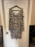 Cheetah Style Ruched Detail Dress