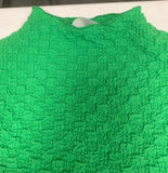 Green Bubble Knit Blouse