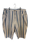 Vintage Striped Denim Shorts