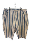 Vintage Striped Denim Shorts