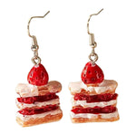 Strawberry Cake Statement Earrings