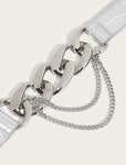 Silver Chain Link Detail Belt