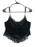 Velvet Corset Lace Detail Top