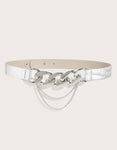 Silver Chain Link Detail Belt