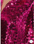 Hot Pink Sequin Embellished Bomber Jacket
